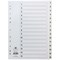 Concord Classic Index Dividers, 1-15, Mylar Tabs, A4, White