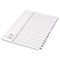 Concord Reinforced Board Index Dividers, 1-15, Clear Tabs, A4, White