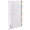 Concord Reinforced Board Index Dividers, A-Z, Multicolour Tab, A4, White