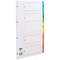 Concord Reinforced Board Index Dividers, 1-5, Multicolour Tabs, A4, White