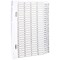 Concord Reinforced Board Index Dividers, 1-100, Clear Tabs, A4, White