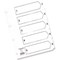 Concord Reinforced Board Index Dividers, 1-5, Clear Tabs, A5, White