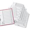 Concord Reinforced Board Index Dividers, 1-5, Clear Tabs, A5, White