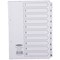 Concord Classic Index Dividers, 1-10, Mylar Tabs, A5, White