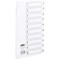 Concord Reinforced Board Index Dividers, 1-10, Clear Tabs, A5, White Concord Reinforced Board Index Dividers, 1-10, Clear Tabs, A5, White