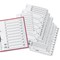 Concord Reinforced Board Index Dividers, 1-10, Clear Tabs, A5, White