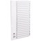 Concord Reinforced Board Index Dividers, 1-20, Clear Tabs, A4, White