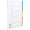 Concord Reinforced Board Index Dividers, Extra Wide, 1-5, Multicolour Tabs, A4, White