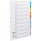 Concord Reinforced Board Index Dividers, Extra Wide, 1-10, Multicolour Tabs, A4, White Concord Reinforced Board Index Dividers, Extra Wide, 1-10, Multicolour Tabs, A4, White