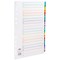 Concord Reinforced Board Index Dividers, Extra Wide, 1-20, Multicolour Tabs, A4, White