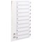 Concord Reinforced Board Index Dividers, 1-10, Clear Tabs, A4, White