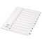 Concord Classic Index Dividers, 1-10, Mylar Tabs, A4, White