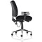 Chiro Medium Back Task Operators Chair, Height Adjustable & Folding Arms, Black