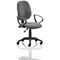 Eclipse Plus I Operator Chair, Charcoal, With Fixed Height Loop Arms