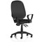Eclipse Plus II Operator Chair, Fixed Height Arms, Black