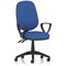 Eclipse Plus II Operator Chair, Blue, With Fixed Height Loop Arms