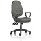 Eclipse Plus XL Operator Chair, Headrest, Fixed Height Arms, Charcoal