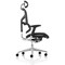 Ergo- Dynamic Posture Chair with Headrest, Black Frame, Black, Built