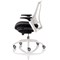 Flex Task Operator Chair, Black Seat, White Back, White Frame