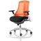 Flex Task Operator Chair, Black Seat, Orange Back, White Frame