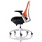 Flex Task Operator Chair, Black Seat, Orange Back, White Frame