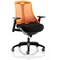 Flex Task Operator Chair, Black Seat, Orange Back, Black Frame