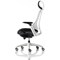 Flex Task Operator Chair With Headrest, Black Seat, Black Back, White Frame