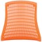 Flex Task White Frame & Black Seat Operator Chair, Headrest, Height Adjustable Arms, Orange Back