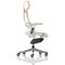Zure Elastomer Executive Chair, Headrest, Height Adjustable Arms, Orange- Delivered Built