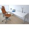 Zure Elastomer Executive Chair, Headrest, Height Adjustable Arms, Orange