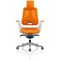 Zure Elastomer Executive Chair, Headrest, Height Adjustable Arms, Orange