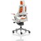 Zure Elastomer Executive Chair, Headrest, Height Adjustable Arms, Orange