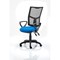 Eclipse Plus II Mesh Back Operator Chair, Blue, With Fixed Height Loop Arms