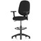 Eclipse Plus I Lever Task Operator Chair With High Rise Draughtsman Kit With Height Adjustable Arms Black