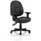 Jackson High Back Executive Chair, Height Adjustable Arms, Black