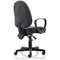 Jackson High Back Executive Chair, Fixed Height Arms, Black