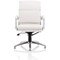Classic Medium Back Executive Chair, Glides, Fixed Height Arms, White