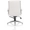 Classic Medium Back Executive Chair, Glides, Fixed Height Arms, White