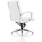Classic Medium Back Executive Chair, Glides, Fixed Height Arms, White