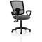 Eclipse Plus II Deluxe Mesh Back Operator Chair, Charcoal, With Fixed Height Loop Arms