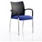 Academy Visitor Chair, With Arms, Nylon Back, Fabric Seat, Stevia Blue
