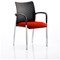 Academy Visitor Chair, With Arms, Nylon Back, Fabric Seat, Tabasco Red