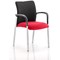 Academy Visitor Chair, With Arms, Black Fabric Back, Fabric Seat, Bergamot Cherry