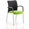Academy Visitor Chair, With Arms, Black Fabric Back, Fabric Seat, Myrrh Green