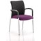 Academy Visitor Chair, With Arms, Black Fabric Back, Fabric Seat, Tansy Purple