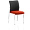 Academy Visitor Chair, Black Fabric Back, Fabric Seat, Tabasco Red