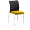Academy Visitor Chair, Black Fabric Back, Fabric Seat, Senna Yellow