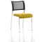 Brunswick Visitor Chair, Chrome Frame, Mesh Back, Fabric Seat, Senna Yellow
