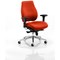 Chiro Plus Ergo Posture Chair, Height Adjustable Arms, Tabasco Orange