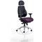 Chiro Plus Ultimate Posture Chair, With Headrest, Black Back, Tansy Purple